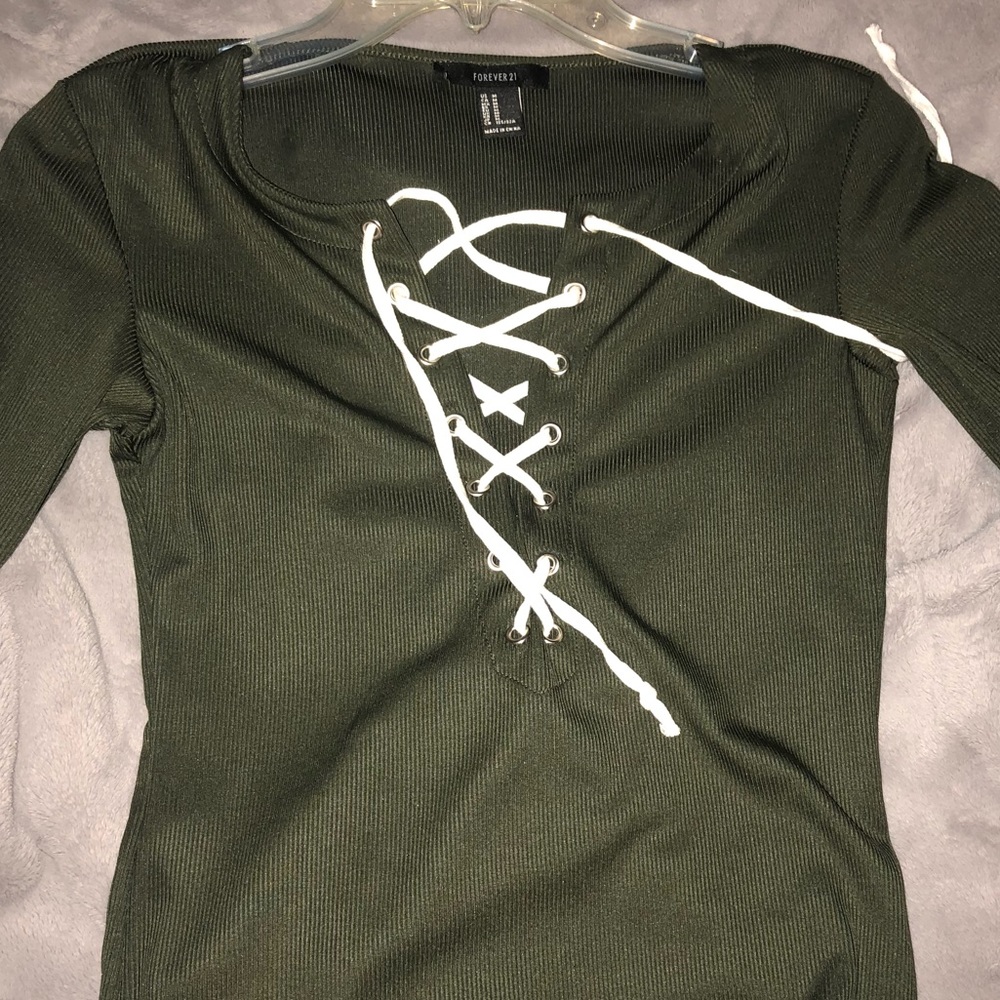 Olive green bodysuit
